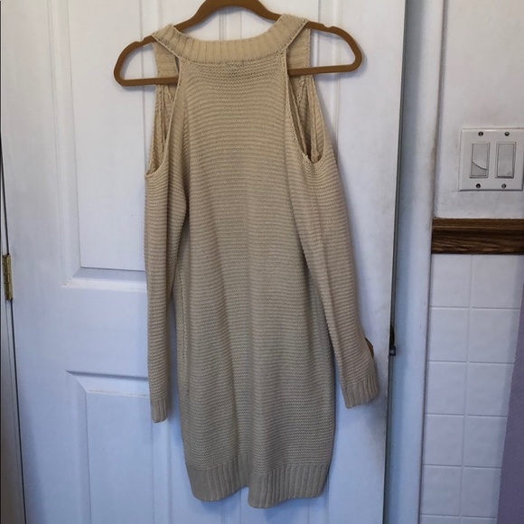 Cold-Shoulder Knit Sweater Dress - Picture 5 of 7